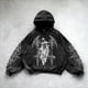 thumbnail image 5 of Sudadera con capucha de tendencia gótica retro negra para hombre y mujer, sudadera con estampado de ángel de estilo punk callejero Harajuku, ropa para parejas, 5 of 5