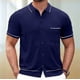 thumbnail image 1 of pstuiky camiseta de hombre, Camisa de punto con botones y manga corta para hombre, chaqueta fina con cuello vuelto camisetas de hombre l, 1 of 6