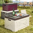 thumbnail image 4 of Yuarrent Caja de almacenamiento plegable para exteriores de PP con gran capacidad para organizar alimentos, utensilios de cocina y ropa. Es Kits de desorden para acampar Beige Regular Grande, 4 of 5