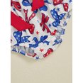 thumbnail image 6 of Okbabeha Newborn Baby Girls 4th of July Outfits Fourth of July Bubble Romper Fly Sleeve USA Flag Embroidery Bodysuits Summer Independence Day Clothes, 6 of 7