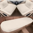 thumbnail image 3 of HOARBOEG 5 Sets Car Front Seat Cushion Soft Warm Faux Rabbit Winter Auto Seat Cover Plush Vehicle Seat Protector Pad With Non-Slip Backing Car Accessories, 3 of 5