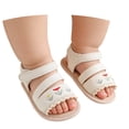 thumbnail image 2 of Huanglei Babys Sandals Open Toe ,4 Infant ,White, 2 of 5