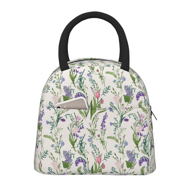 Disketp Wisteria Flower Bolsa Térmica para Almuerzo, Lonchera con Abertura Amplia y Gran Capacidad, Organizador Reutilizable para Mujeres, Hombres y Adultos