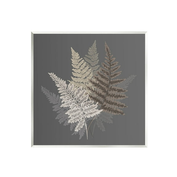 Stupell Industries Botanical Fern Leaves Modern Layered Nature Design Graphic Art Unframed Art Print Wall Art, Design by House of Rose