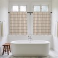 thumbnail image 5 of Brown Stripes Retro Kitchen Curtains 54 Inch Length, Modern Farmhouse Beige Striped Tiers Curtains for Bathroom Bedroom Cafe, Light Filtering Small Window Treatment Short Drapes 2 Panels 42"Wx54"L, 5 of 9
