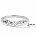 thumbnail image 2 of High polished (no plating) Stainless Steel Ring with AAA Grade CZ in Clear for Women Style DA146, 2 of 5
