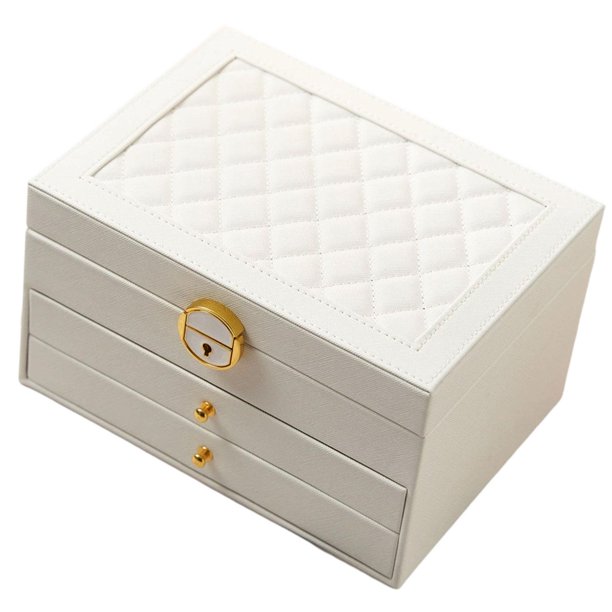 Joyero con cajones organizadores Mujeres escaparate de la caja de almacenamiento de joyas para la bosque del colgante de encanto para el día del día