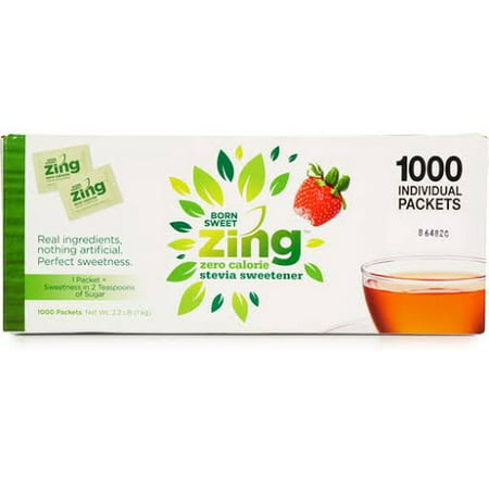 Born Sweet Zing Stevia Sweetener 1000 Packets - Zero Calorie by Domino (Best Food At Dominos)