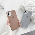 thumbnail image 5 of Compatible with iPhone 13 Case Soft Liquid Silicone Gel Rubber Cute Love Gold Heart Pattern Flexible TPU for Women Ultra Slim Shockproof Protective Phone Cover Case, 6.1 Inch, Brown, 5 of 8