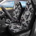 thumbnail image 2 of Binienty Skull Bat Car Seat Covers Full Set Auto Seat Protector Cover Soft Breathable Front Rear Bench Cushion Cover Universal for SUV Sedan Truck Halloween Car Interior Decorations, 2 of 7