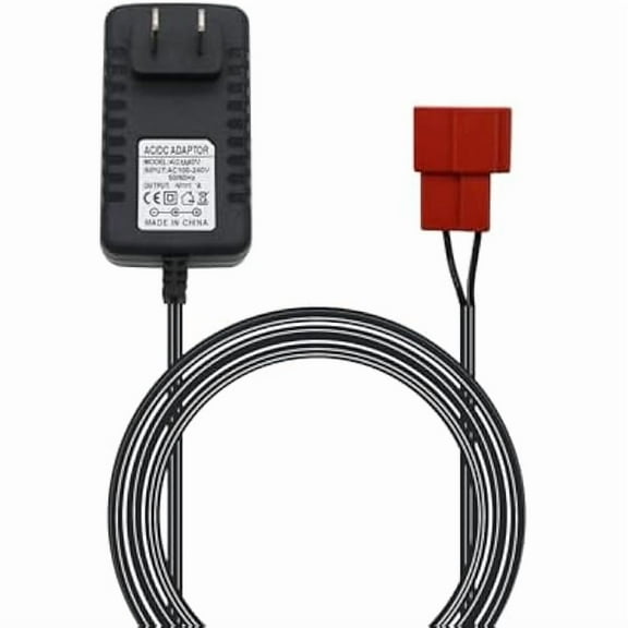 12V Battery Charger for Ride On Toys, fit for Mercedes Benz, Truck Car, Best Choice ATV Power Adapter, Red Square Plug