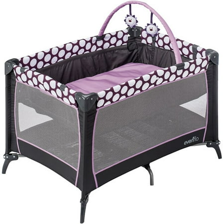 Evenflo Portable BabySuite 100 Playard, Polka Dottie Purple