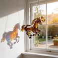 thumbnail image 3 of Horse Horse Theme Window Suncatcher Decor 2D Acrylic Hanging Ornament, Stained Glass Style Light Filtering Design with Chain for Indoor Outdoor Home Garden Display, HAODEJW, I, 3 of 8