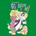 thumbnail image 2 of Men's Looney Tunes Easter Tweety and Sylvester We Make an Eggcellent Team Graphic Tee Kelly Heather Large, 2 of 3