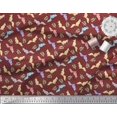 thumbnail image 2 of Soimoi Rayon Fabric Dot,Leaves & Fox Animal Printed Fabric 1 Yard 56 Inch Wide, 2 of 3