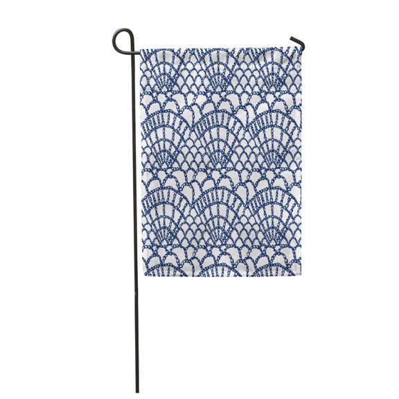 SIDONKU Antique Crochet Pattern Knitting Granny Lace Macrame Boho Garden Flag Decorative Flag House Banner 12x18 inch