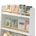 thumbnail image 6 of Yoneston 3-Tier Kids Book Rack Storage Bookshelf, Toy Storage Cabinet Organizer for Kidsroom Playroom, White, 6 of 10