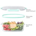 thumbnail image 2 of YARYOUNG 10 Pack Glass Food Storage Containers, Glass Meal Prep Containers with Lids, Leak Proof, Microwave & Freezer Safe, 2 of 8