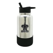 New Orleans Saints 32 oz. Stainless Steel Chrome Thirst Water Bottle