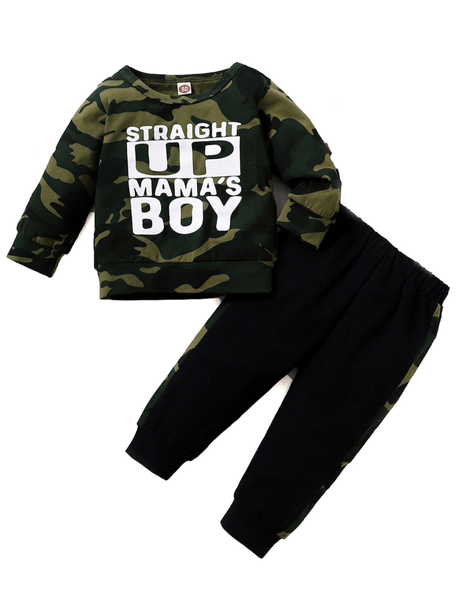 LAPAKIDS Baby Boy Clothes 1218 Months Camo Long Sleeve Sweatshirt Top