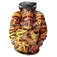 thumbnail image 4 of Sudadera con capucha para hombre con estampado 3D de hamburguesas y patatas fritas, divertida sudadera informal de manga larga con estampado de comida rápida, sudadera holgada, 4 of 4