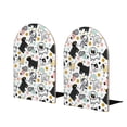 thumbnail image 2 of Picia Funny Puppy Pattern Wood Bookends for Shelves,Non-slip Bookends, Heavy Duty Wooden Bookend Support,1 Pair, 2 of 8