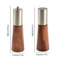 thumbnail image 2 of Molinillo de sal y pimienta de madera maciza, molinillo de pimienta ajustado profesional recién molido for cocina, 2 of 7