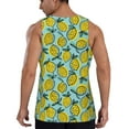 thumbnail image 3 of Easygdp Lemon Men's Tank Top, Sleeveless Muscle T Shirts, Breathable, Quick-Dry, Loose for Gym, Running, Fitness - Small, 3 of 9
