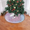 thumbnail image 2 of FMSHPON Fantasy Unicorn Xmas Christmas Tree Skirt Stand Mat for Holiday Party Decoration Indoor Outdoor 36 inches, 2 of 3