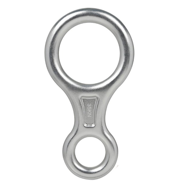 Equipo de Montañismo Kuymtek Con Anillo Descendente para Escalada Figura 8 Plateado 2 Uds.