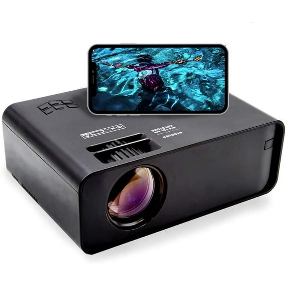 Proyector Hertekdo Negro WiFi Portátil Full HD 1080P para Celular