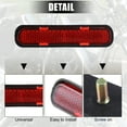 thumbnail image 4 of 4 Pcs M5x0.8 Red Plastic Universal Rectangular Screw Mount Reflective Warning Reflector for Motorcycle, 4 of 6
