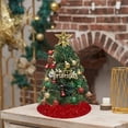 thumbnail image 4 of Falda de árbol de Navidad FUHSY de terciopelo rojo de 53 cm de diámetro, 4 of 8