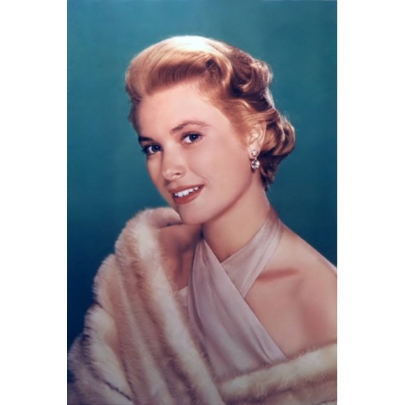 Grace Kelly - Criss-Cross Dress With Fur Coat Photo Print (8 x 10)
