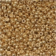 thumbnail image 1 of Miyuki Round Seed Beads, 11/0 Size, 8.5 Gram Tube, #193 Light 24Kt Gold Plated, 1 of 1