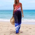 thumbnail image 3 of Iaqnaocc 250 Anniversary Usa Flag Women's Jumpsuits Plus Size American Flag Stars Sleeveless Wide Leg Summer One Piece Adjustable Strap Patriotic Festival Jumpsuits Overalls Dark Blue XL, 3 of 4