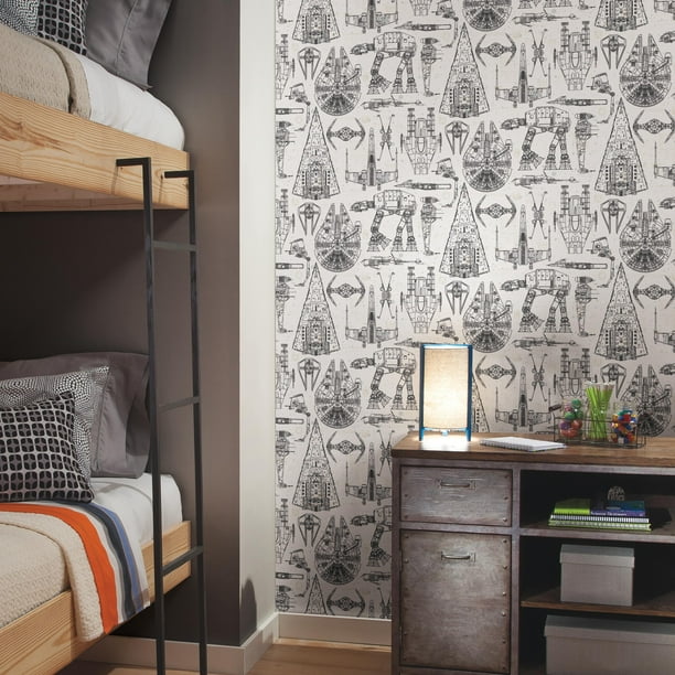 RoomMates Star Wars Blueprint Peel & Stick Wallpaper   Walmart.