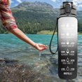 thumbnail image 6 of Erty Water Bottles with Times To Drink 1L Gradient Drinking Cups Frosted Sports Water Bottle with Time Scales for Fitness Gym & Outdoor Exercise classical, 6 of 7