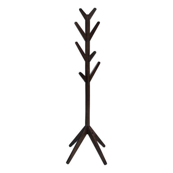 Margaret Solid Wood Coat Rack Clothing Hanger Cappuccino