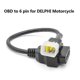 thumbnail image 3 of 6 Pin to OBD 16 Pin Adaptor Cable Motorcycle Fault Detection Connector for DELPHI, 3 of 5