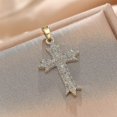 thumbnail image 1 of Collar de la Virgen María de lujo Yashi ligero y moderno diseño personalizado microincrustaciones de circonitas color verde dorado, 1 of 4