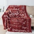 thumbnail image 2 of Flannel Blanket for Grandma - Red Throw Blankets - Personalised Gifts for Grandma - Machine Washable Super Soft, Cosy Grandma Blanket | Birthday Gifts for Grandma | Grandmother Gift Christmas, 2 of 7