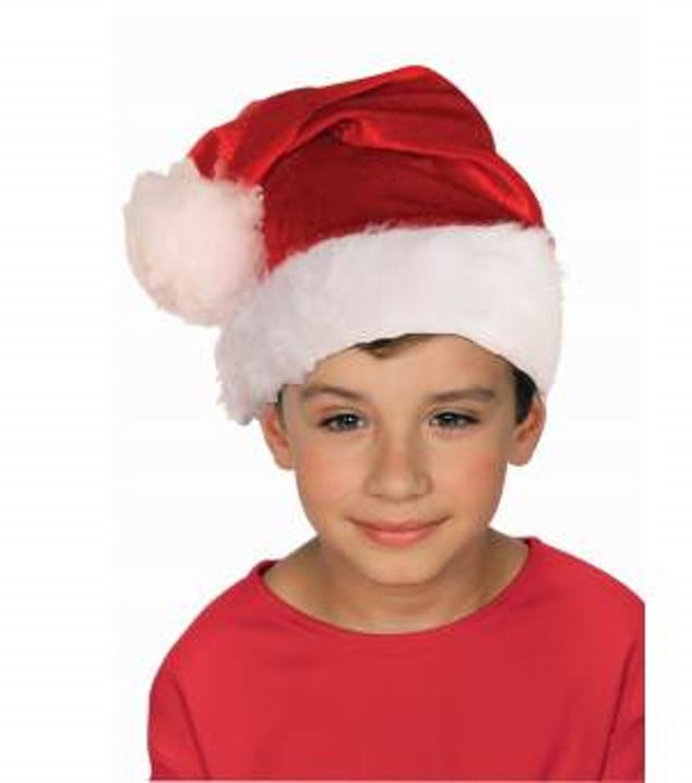 Child Plush Santa Hat