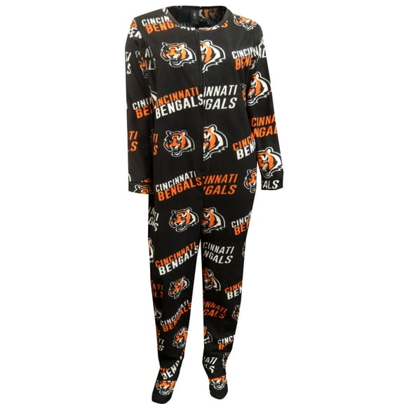 WebUndies Womens Cincinnati Football Ladies One Piece Footie Pajama (Small)