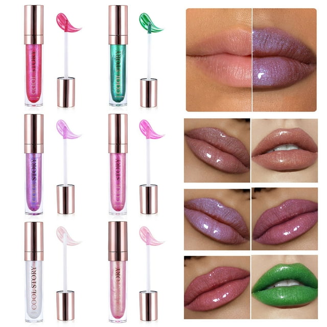 Brillo de Labios Ganfancp Flash Pearlescent Colored 3-Dimensional Dazzles 3.5Ml