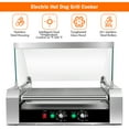 thumbnail image 4 of Costway Appareil Commercial de Cuisson pour Hot-Dogs 30, Gril à 11 Rouleaux avec Couvercle, 4 of 9