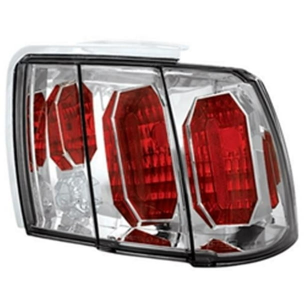 IPCW CWT-CE521C Ford Mustang 1999 - 2004 Tail Lamps&#44; Crystal Eyes Crystal Clear