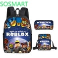 thumbnail image 2 of Conjunto de tres piezas de bolso escolar Roblox con impresión 3D, juego que rodea a los estudiantes de escuela primaria y secundaria, mochila, bolso para bolígrafo, alta calidad, 2 of 4