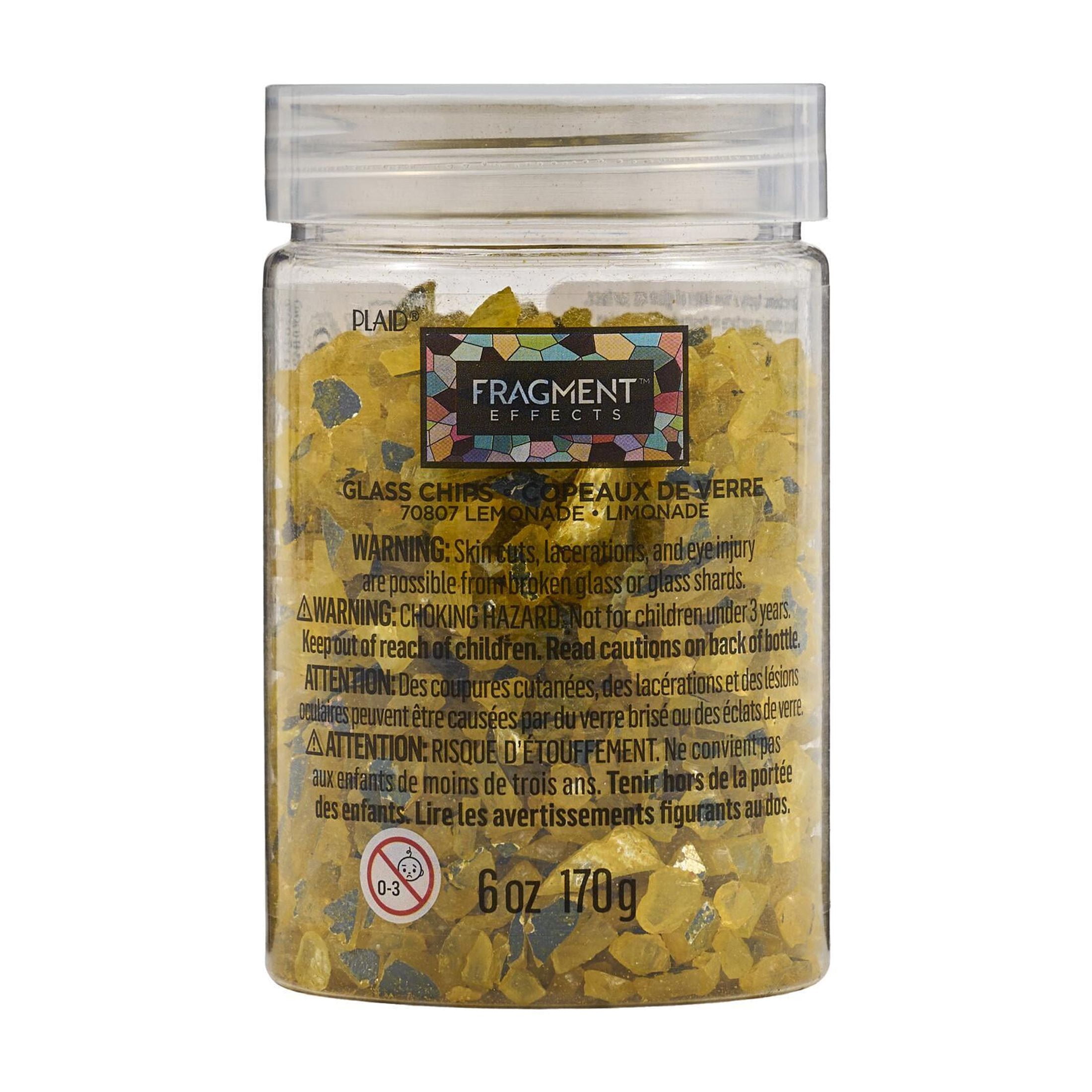 (2 pack) Plaid Fragment Effects Glass Chips, Lemonade, 6 oz