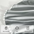 thumbnail image 5 of Ruffled Crib Skirt with Pompoms:Crib Bed Skirt with 14" Drop,Mini Crib Bedding Toddler Skirt,Baby Crib Accessories for Baby Boys Girls,28" X 52" (Gray), 5 of 14